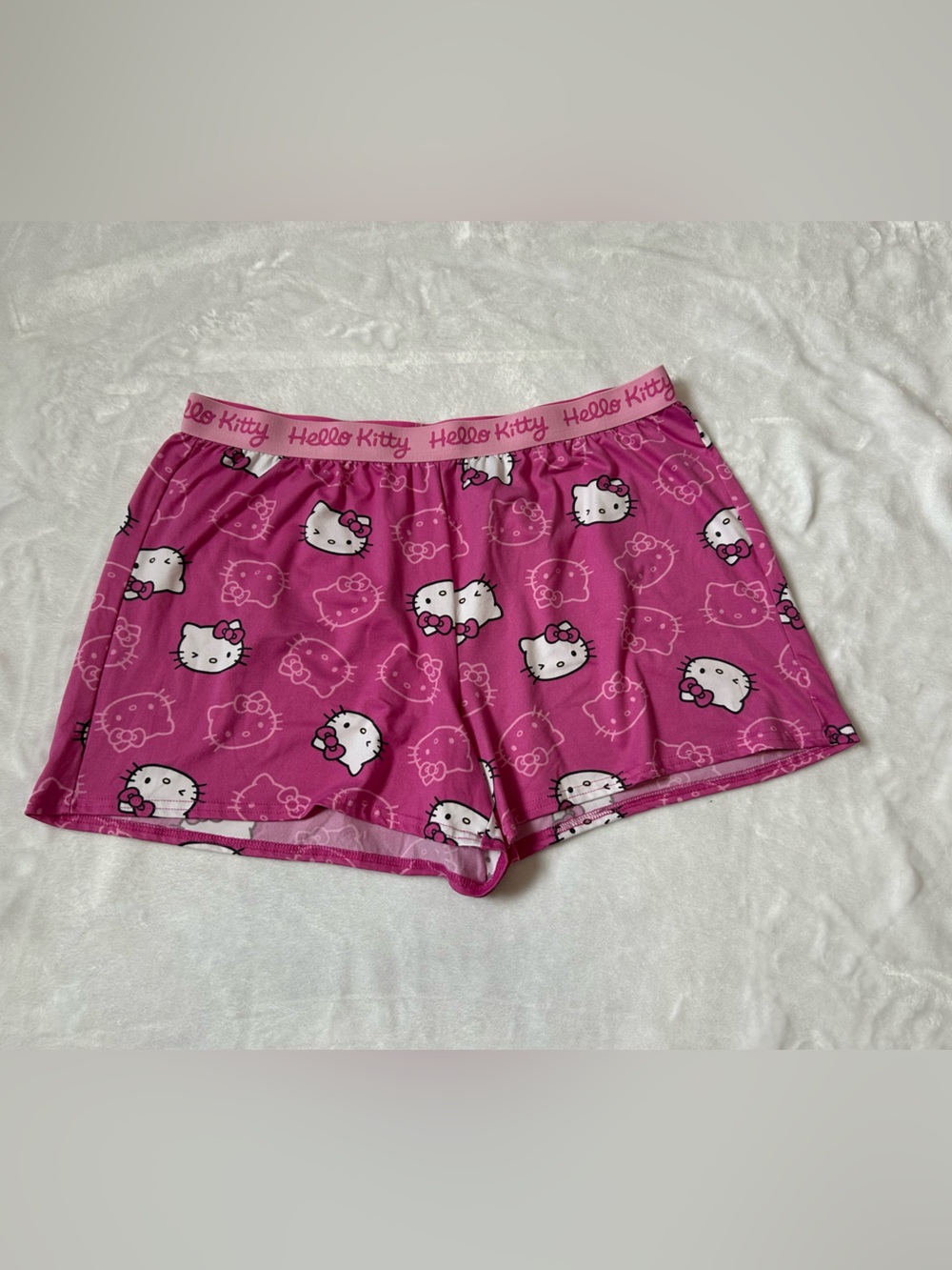Hello Kitty Sanrio Pink All Over Print Sleep Shorts Pajama Lounge Size Large